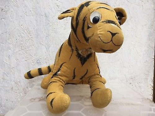 A toy striped tiger