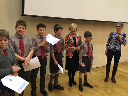 Mary Berry presents 'Cake Off' prizes